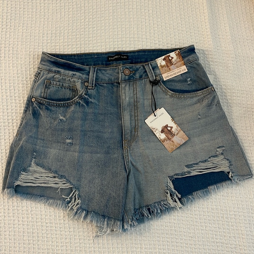 High rise Jean shorts